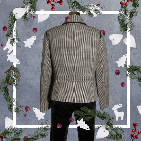 Ann Taylor Loft Petites Plaid black and white Coat - Picture 5 of 12